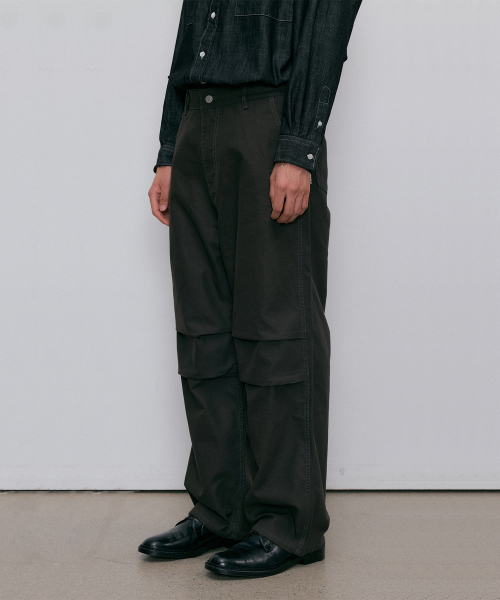 ENDOOR(エンドア)の「Washed heavy chino pants (dark gray)(その他パンツ・メンズ・その他・1/2/3)」の1枚目の写真