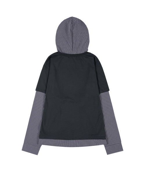 kaifai(カイファイ)の「チェックレイヤードロングスリーブ(チャコール)K25ZB165(Tシャツ/カットソー・レディース・その他・MEDIUM/LARGE)」の2枚目の写真