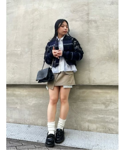 Desigual（デシグアル）の「刺繍入りチェック柄ボンバージャケット