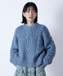 Sunny clouds（サニークラウズ）の「サニークラウズ　ｆｅａｔ．　早川ちひろ　手編みのようなアランセーター〈レディース〉（ニット/セーター）」