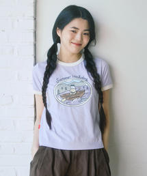 [NINOZ x SOOBOOKZ] W サマーホリデーTシャツ [ライトバイオレット]