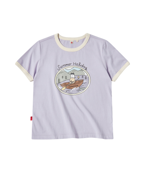 COMONINOZ（コモニノズ）の「[NINOZ x SOOBOOKZ] W サマーホリデーTシャツ [ライトバイオレット]（Tシャツ/カットソー・レディース・パープル・FREE）」の2枚目の写真