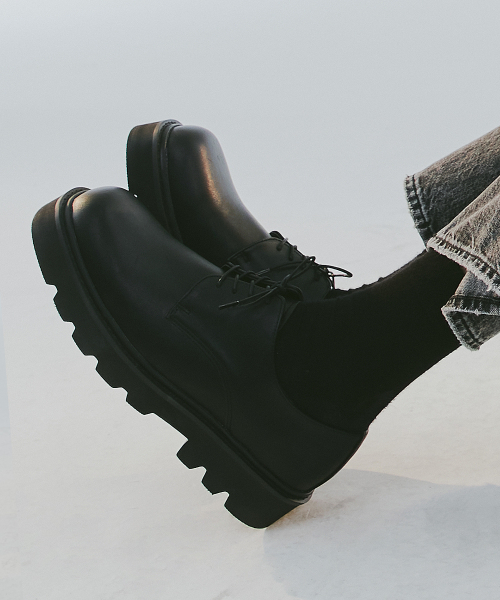 WETHEROAD（ウィーザロード）の「WTRD1203 CLIFF 4HOLE DERBY SHOES BALCK [230~290MM]（ドレスシューズ・メンズ・その他・23.5cm/23cm/24cm/24.5cm/25cm/25.5cm/26cm/26.5cm/27cm/27.5cm/28cm/28.5cm/29cm）」の10枚目の写真