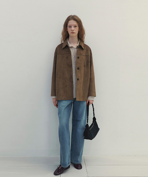 NEEV(ニーヴ)の「Modern Suede Half Jacket (Brown)(その他アウター・レディース・その他・FREE)」の2枚目の写真