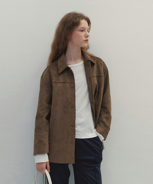 NEEV(ニーヴ)の「Modern Suede Half Jacket (Brown)(その他アウター・レディース・その他・FREE)」の3枚目の写真