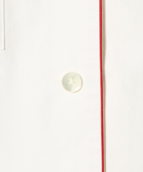 6（ロク）の「＜6(ROKU)＞コットン パイピング シャツ（シャツ/ブラウス・レディース・ホワイト/コバルトブルー・FREE）」の9枚目の写真