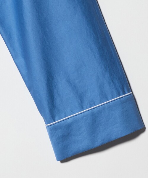 6（ロク）の「＜6(ROKU)＞コットン パイピング シャツ（シャツ/ブラウス・レディース・ホワイト/コバルトブルー・FREE）」の14枚目の写真