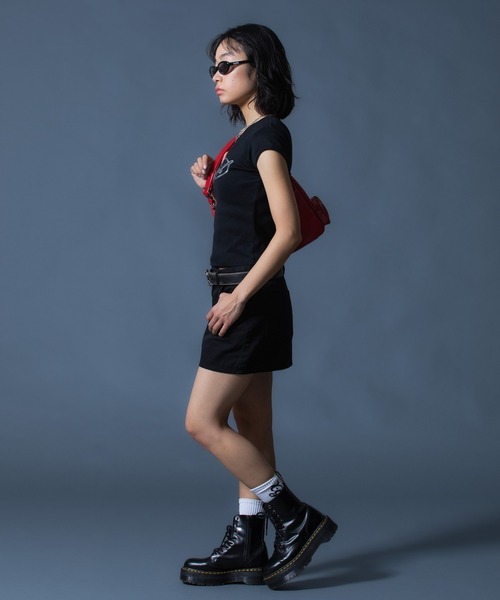 X-girl（エックスガール）の「FLAP POCKET MINI SKIRT（スカート・レディース・ブラック/カモフラージュ・S/M）」の10枚目の写真
