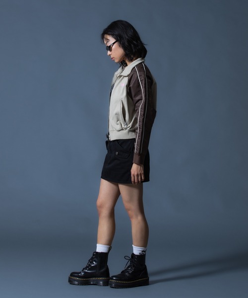 X-girl（エックスガール）の「FLAP POCKET MINI SKIRT（スカート・レディース・ブラック/カモフラージュ・S/M）」の7枚目の写真