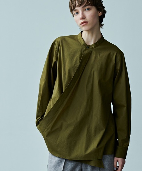 kha:ki(カーキ)の「「KHA:KI / カーキ」DRAPE TIE BLOUSE(シャツ/ブラウス・レディース・カーキ・2)」の1枚目の写真