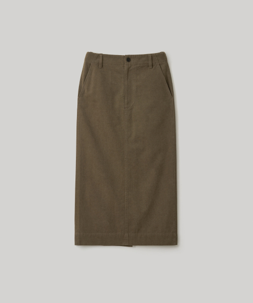 ANOTHER OFFICE WOMEN(アナザー オフィス ウーマン)の「w. Cationic Twill Maxi Skirt (Brown)(スカート・レディース・その他・34/36)」の2枚目の写真