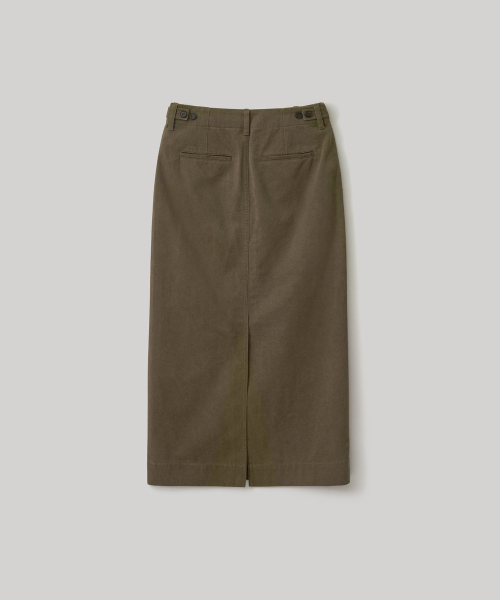 ANOTHER OFFICE WOMEN(アナザー オフィス ウーマン)の「w. Cationic Twill Maxi Skirt (Brown)(スカート・レディース・その他・34/36)」の3枚目の写真