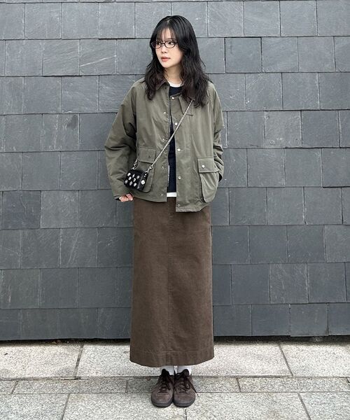ANOTHER OFFICE WOMEN(アナザー オフィス ウーマン)の「w. Cationic Twill Maxi Skirt (Brown)(スカート・レディース・その他・34/36)」の4枚目の写真