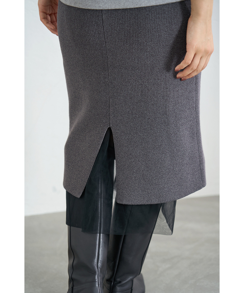 イエナ（IENA）/チュールハーフリブスカート セール】チュールハーフリブスカート（スカート）｜IENA（イエナ）の