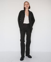 THE VERLIN（ザベルリン）の「PIGMENT LEATHER ZIPPER PANTS - BROWN（その他パンツ）」