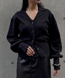 &g'aime | 【&g'aime 】テーラードラインニットカーデ Tailored Knit Cardigan(ニット/セーター)