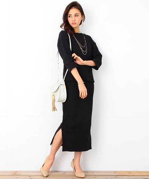 B:MING by BEAMS（ビーミングバイビームス）の「ビーミング by ビームス / テレコ後ろVネックプルオーバー 16SS（Tシャツ/カットソー・レディース・グレー/ネイビー・ONE SIZE）」の17枚目の写真