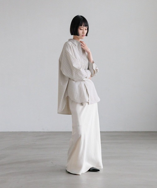 LOWRYS FARM（ローリーズファーム）の「チェックBIGシャツ　638587（シャツ/ブラウス・レディース・ブラック/ブラウン/グレー/ベージュ系その他2・FREE）」の7枚目の写真