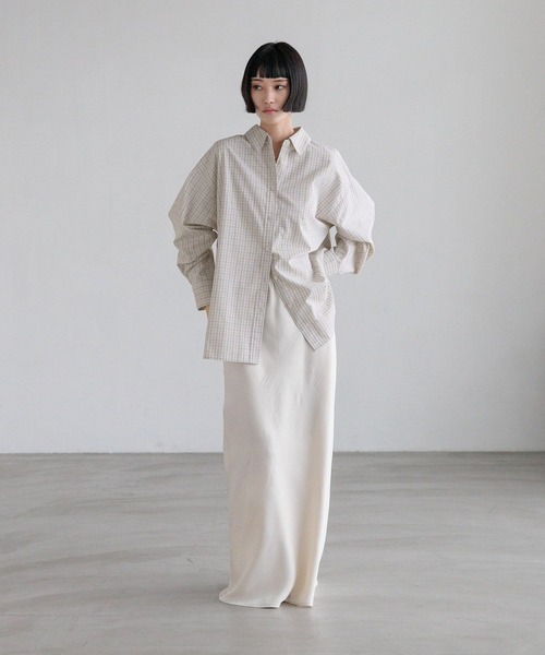 LOWRYS FARM（ローリーズファーム）の「チェックBIGシャツ　638587（シャツ/ブラウス・レディース・ブラック/ブラウン/グレー/ベージュ系その他2・FREE）」の8枚目の写真