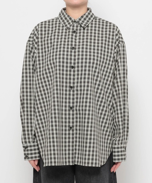 LOWRYS FARM（ローリーズファーム）の「チェックBIGシャツ　638587（シャツ/ブラウス・レディース・ブラック/ブラウン/グレー/ベージュ系その他2・FREE）」の17枚目の写真
