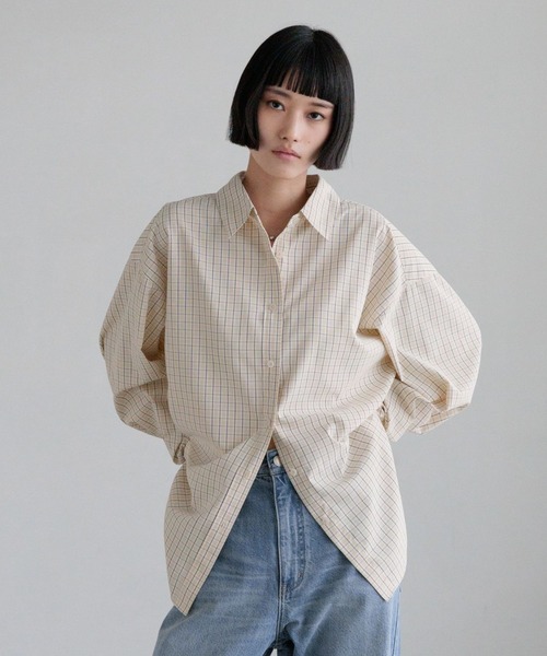 LOWRYS FARM（ローリーズファーム）の「チェックBIGシャツ　638587（シャツ/ブラウス・レディース・ブラック/ブラウン/グレー/ベージュ系その他2・FREE）」の16枚目の写真