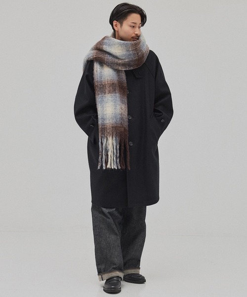 PUBLIC TOKYO（パブリックトウキョウ）の「【残りわずか】ヘアリーフリンジマフラー（マフラー・レディース・ブラウン系/ブラック/グレー/イエロー系/オレンジ系/グリーン系・FREE）」の12枚目の写真