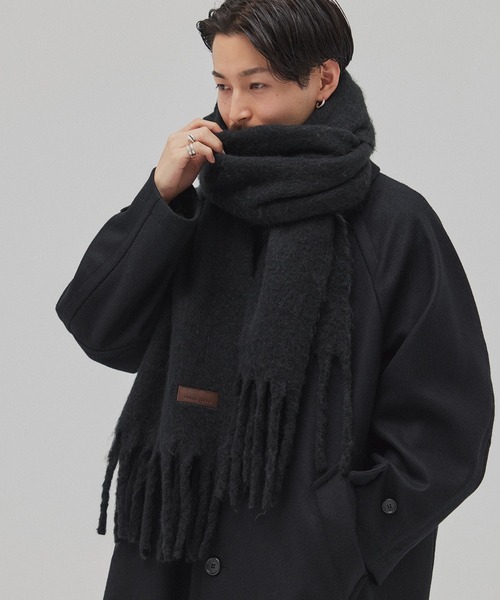 BOTTEGA VENETA フリンジ　マフラー　ブラック ヘアリーフリンジマフラー（マフラー）｜PUBLIC TOKYO（パブリック