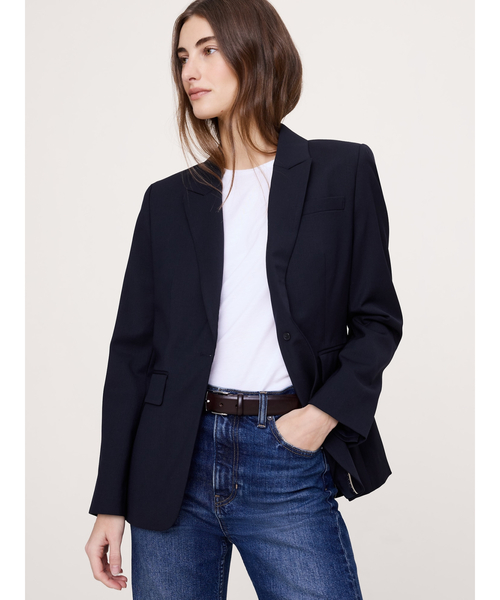 Banana Republic（バナナリパブリック）の「スリム イタリアン ウール ブレザー（テーラードジャケット・レディース・ブラック/ネイビー・2/0/8/6/4）」の2枚目の写真