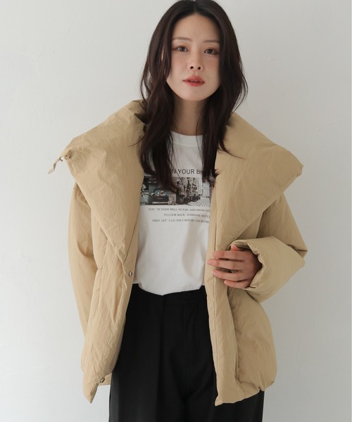 HER CLOSET】2WAY中綿ボリュームジャケット 2WAY PADDED VOLUME JACKET