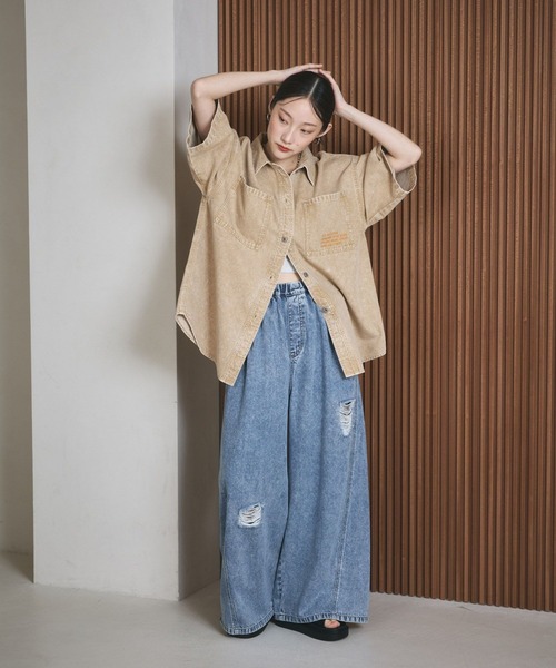 LEPSIM（レプシィム）の「イージーデニムパンツ　630150（デニムパンツ・レディース・ライトブルー/グレー系その他/ブルー/ピンク/ブルー系その他・FREE）」の17枚目の写真