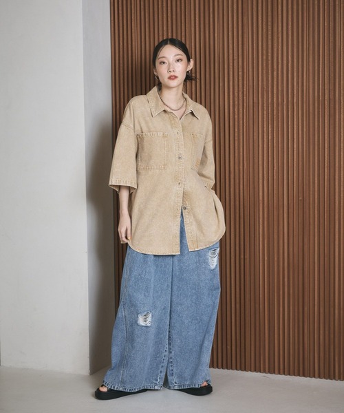 LEPSIM（レプシィム）の「イージーデニムパンツ　630150（デニムパンツ・レディース・ライトブルー/グレー系その他/ブルー/ピンク/ブルー系その他・FREE）」の18枚目の写真