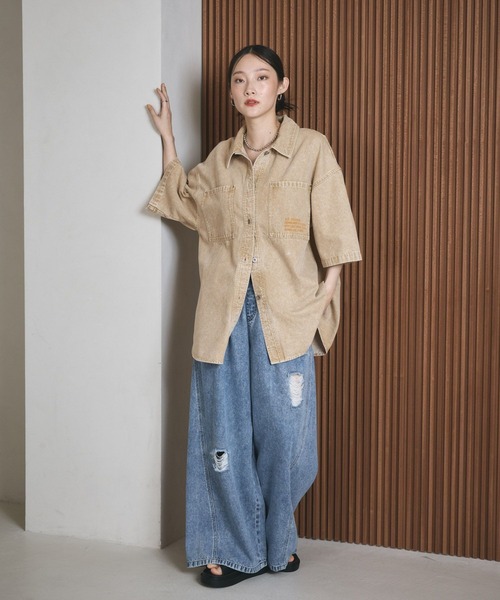 LEPSIM（レプシィム）の「イージーデニムパンツ　630150（デニムパンツ・レディース・ライトブルー/グレー系その他/ブルー/ピンク/ブルー系その他・FREE）」の19枚目の写真