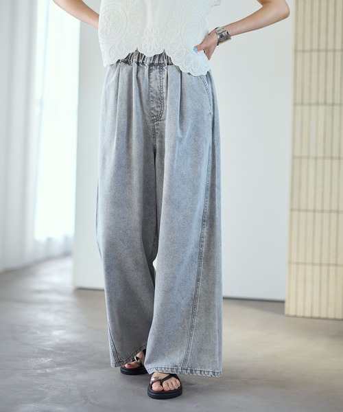新品 LEPSIM イージーデニムパンツ ケミカルグレー イージーデニムパンツ 630150【KKfashion紹介アイテム】（デニムパンツ