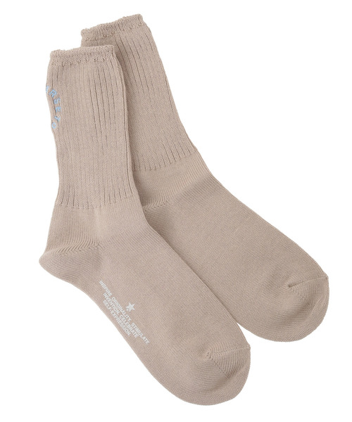 CONVERSE TOKYO（コンバーストウキョウ）の「CIRCLE LOGO RIB SOX（ソックス/靴下・レディース・ベージュ/ライトグレー/ブルー/チャコールグレー/レッド・1/3）」の3枚目の写真