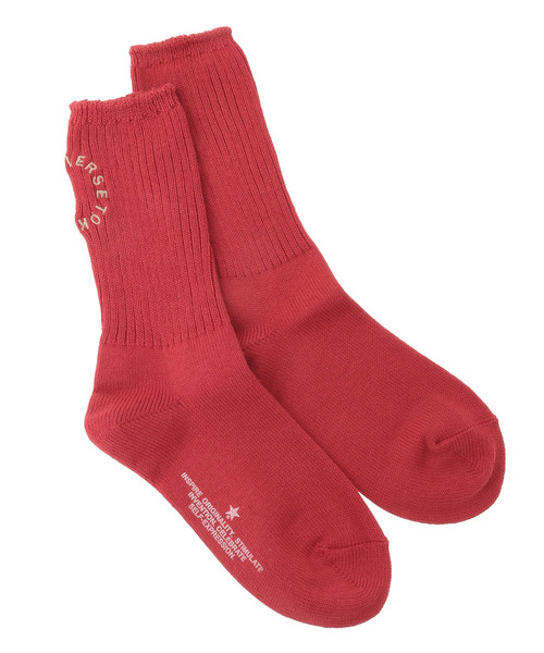 CONVERSE TOKYO（コンバーストウキョウ）の「CIRCLE LOGO RIB SOX（ソックス/靴下・レディース・ベージュ/ライトグレー/ブルー/チャコールグレー/レッド・1/3）」の5枚目の写真