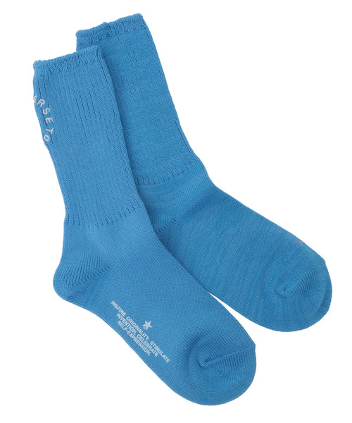 CONVERSE TOKYO（コンバーストウキョウ）の「CIRCLE LOGO RIB SOX（ソックス/靴下・レディース・ベージュ/ライトグレー/ブルー/チャコールグレー/レッド・1/3）」の4枚目の写真