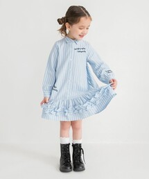 BRANSHES | 【おそろい】ストライプ柄ロゴ刺繍ワンピース(ワンピース)