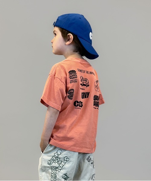 GROOVY COLORS（グルービーカラーズ）の「Over-dyed Short Sleeve Tee（Tシャツ/カットソー・キッズ・オレンジ・135/145）」の4枚目の写真