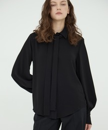 CINOH | BLACK FORMAL BOWTIE SHIRT(シャツ/ブラウス)