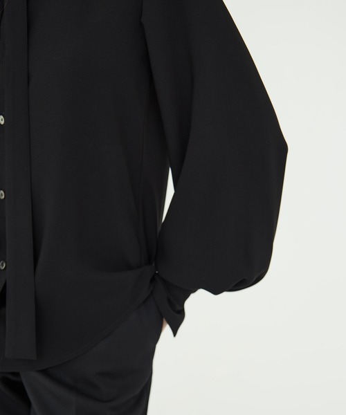 CINOH/チノ】BLACK FORMAL BOWTIE SHIRT/ブラックフォーマルボウタイ