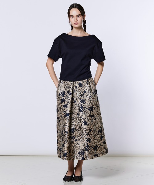 Sov.（ソブ）の「ベアコットンボートネックトップス（Tシャツ/カットソー・レディース・ブラック/オフホワイト・38/36）」の11枚目の写真