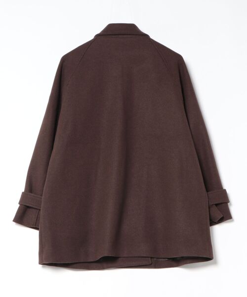 RAGEBLUE（レイジブルー）の「メルトンスタンドショートコート（ステンカラーコート・レディース・ブラック/ダークブラウン・FREE）」の3枚目の写真