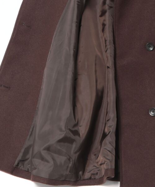 RAGEBLUE（レイジブルー）の「メルトンスタンドショートコート（ステンカラーコート・レディース・ブラック/ダークブラウン・FREE）」の4枚目の写真