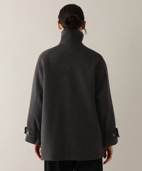 RAGEBLUE（レイジブルー）の「メルトンスタンドショートコート（ステンカラーコート・レディース・ブラック/ダークブラウン・FREE）」の16枚目の写真