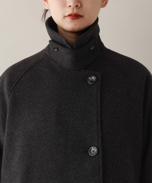 RAGEBLUE（レイジブルー）の「メルトンスタンドショートコート（ステンカラーコート・レディース・ブラック/ダークブラウン・FREE）」の17枚目の写真