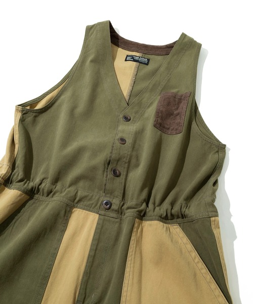 CUBE SUGAR（キューブシュガー）の「CUBE SUGAR/キューブシュガー　ピーチツイル x コーデュロイ サロペットパンツ（サロペット/オーバーオール・レディース・その他1/ブラック・FREE）」の10枚目の写真