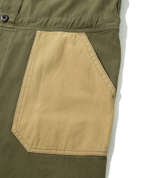 CUBE SUGAR（キューブシュガー）の「CUBE SUGAR/キューブシュガー　ピーチツイル x コーデュロイ サロペットパンツ（サロペット/オーバーオール・レディース・その他1/ブラック・FREE）」の4枚目の写真