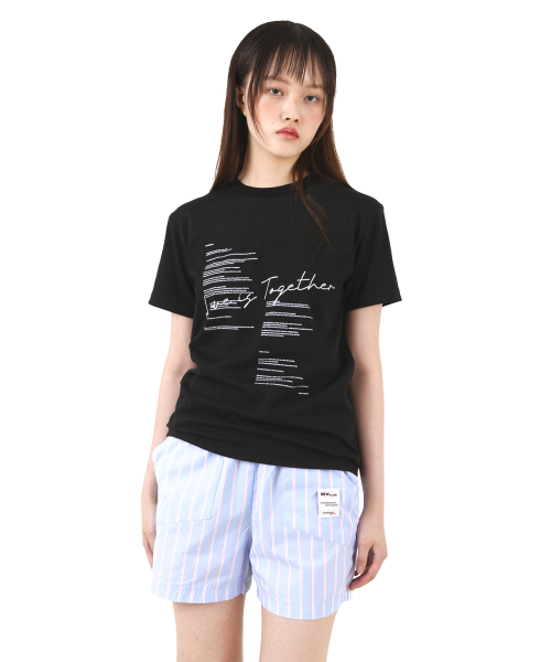 KATHARSIS(カタルシス)の「ラブイズトゥゲザー レタリングTシャツ ブラック ONE SIZE(Tシャツ/カットソー・レディース・その他・ONE SIZE)」の1枚目の写真