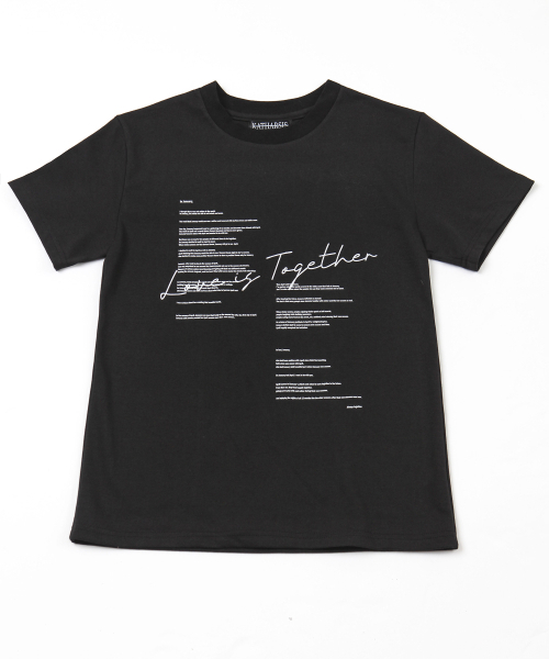 KATHARSIS(カタルシス)の「ラブイズトゥゲザー レタリングTシャツ ブラック ONE SIZE(Tシャツ/カットソー・レディース・その他・ONE SIZE)」の5枚目の写真