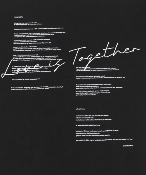 KATHARSIS(カタルシス)の「ラブイズトゥゲザー レタリングTシャツ ブラック ONE SIZE(Tシャツ/カットソー・レディース・その他・ONE SIZE)」の6枚目の写真